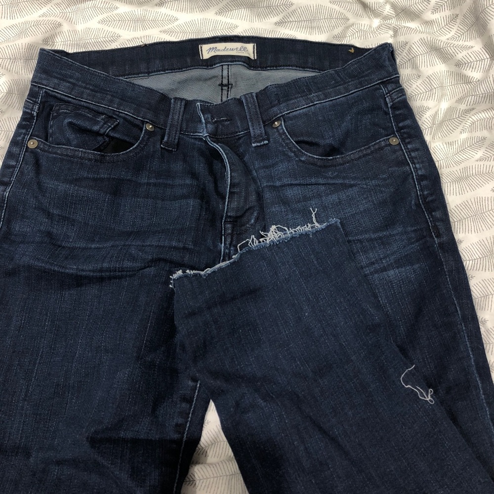 Madewell skinny jeans cut-off at ankle